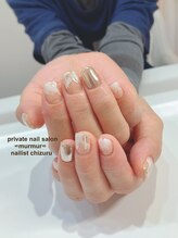 プライベート ネイルサロン マーマ(murmur)/ミラー×塗りかけネイル
