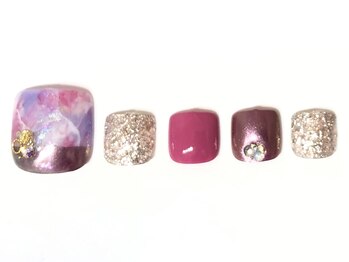 ニュアンスフットネイルデザイン