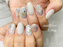 爽やかブルーでニュアンスネイル