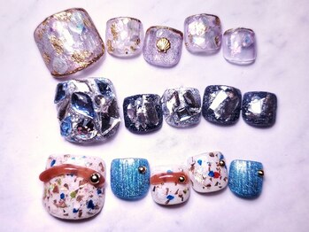ナーゲルシャイニー(Nagelshiny)の写真/【完全個室のプライベートサロン】可愛いフットネイルで差をつける！《圧倒的なデザインの提案力》