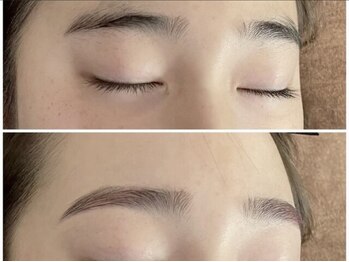 エムズ(M's)の写真/【REVIハーブピーリング+アイブロウスタイリング+毛量調整￥13500】美肌ケアと眉デザインのセットが人気！