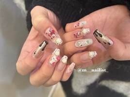 バレンタインネイル