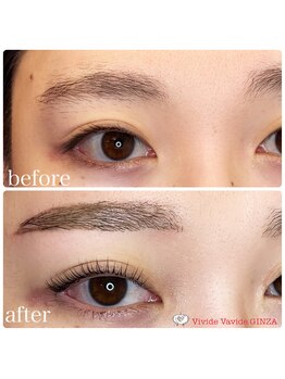 ビビデバビデ(Vivide Vavide)/タイパ◎眉とマツパの同時施術