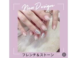 フレンチ＆ストーン silver nail