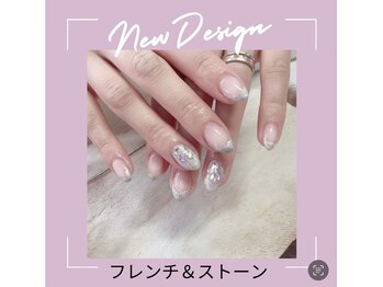 エクシア(ecxia)/フレンチ&ストーン silver nail