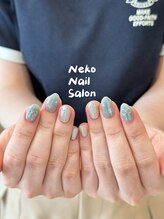 ネコ(Neko)/リボン&定額&青色