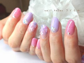 梅雨ネイル★あじさいデザイン