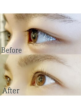 メロウ(mellow)の写真/まつ毛が下がりやすい方に自まつ毛の長さを最大限生かす施術で、1か月後も続くカールキープ力