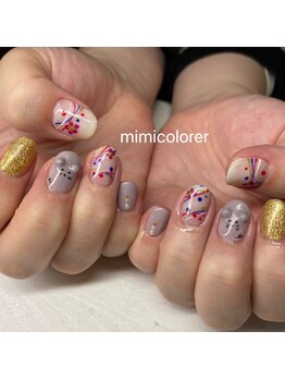 ミミクロレ(MiMi colorer)/お正月ネイル