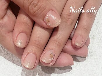ネイルズアリー 立川店(Nails ally)/シアー×星×シンプル×オフィス