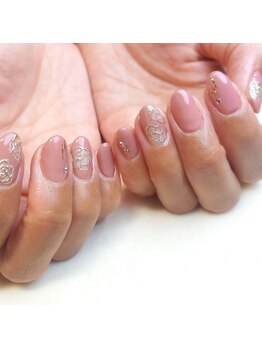 ピオニーネイル(peony nail)/クリアミラーフラワー