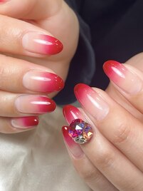 ピンクレッドグラデーション☆