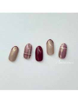 アムルーズ(Amoureuse)/チェックネイル♪