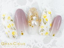 クアトログランシュ 青葉台(QUATRO×GranCieux)/2020ss×手書きミモザネイル