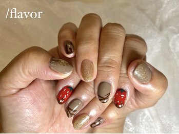 スラッシュフレーバー(/flavor)/バレンタインいちごネイル♪