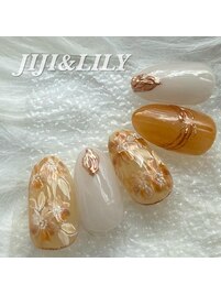 アンティークフラワーネイル