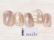 アイネイルズ 池袋店(I-nails)/クリアグレーシェルネイル