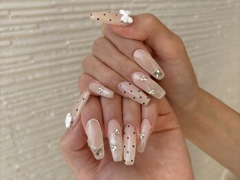 ジッピー オブ トータルビューティー アイエク(Zippy of totalbeauty iEQ)の写真/【お得に可愛く♪】大人可愛いワンホンネイル/フレンチガーリーネイル/韓国ネイル/シンプルネイル☆