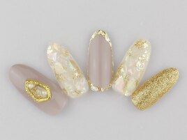 大人天然石風ネイル