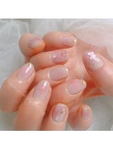 ローズクレア(Rose Crea)/ニュアンス桜ネイル