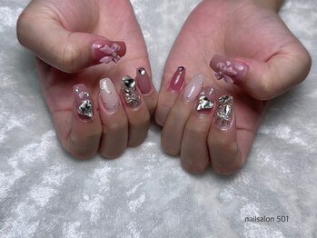 ゴーマルイチ(501)/pink nail