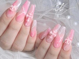 大理石ネイル×クロムネイル