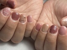 夏子ネイル アンド スクール/チェックネイル7000円