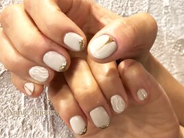 ＊Ivory × wave & gold motif＊