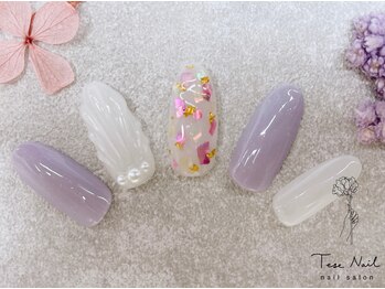 テセネイル(Tese Nail)/6定額 夏先取りシェルネイル♪