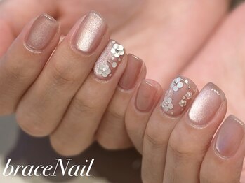 ブレスネイル(brace Nail)/ホログラムフラワーネイル