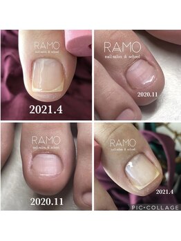 ラモ(RAMO)の写真/4週間以内のご来店で付け替えオフが無料に。