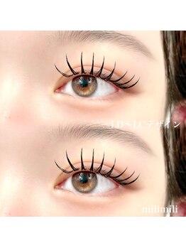 ミリミリ(milimili)の写真/【モチが良いと口コミ好評価多数の実力派サロン★】ダメージレスで気になる自まつ毛への負担を軽減♪