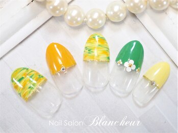 ネイルサロン ブランシュール(Nail Salon Blancheur)/マーブル&ホロ花