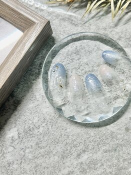 お花グラデーションネイル