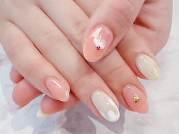 ラルネイル 大宮(Lull. nail)/＃ガーリー＃手書きアート