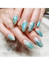 ブルーニュアンスnail