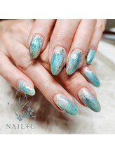 ネイルプラスユウ(NAIL+U)/ブルーニュアンスnail