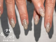 ノエル(Noel)/冬ネイル/フラッシュラメ/リボン
