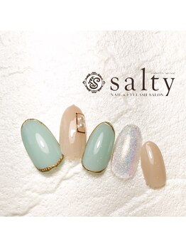 ネイルアンドアイラッシュサロン ソルティ 寺田町(salty)/シンプルでざいん