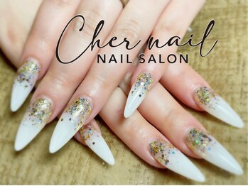 シェル ネイル(Cher nail)/キラキラスカルプ【Cher nail】