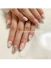 クレセ(Crece)/ヒョウ柄ミラーネイル