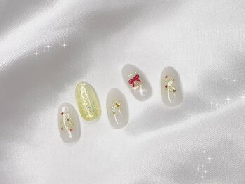 シェリーピンク(cherie pink)/キラキラチークネイル♪