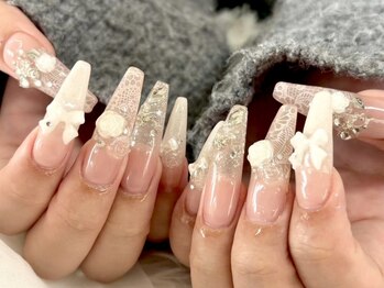 ベーシック ネイルウィザードアカデミー 本厚木店(Basic×NailWizardAcademy)の写真/【長さだしが得意なBasic☆本厚木店NEWOPEN！】麻布・六本木・町田・相模大野で大人気のGAL・BOHO系アート*