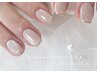 ミラーフレンチネイル（ベースカラーあり◎）　¥7,500