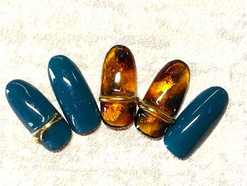 仙殊/べっ甲ネイル