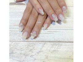 シアーホワイト×ラメ×パール☆