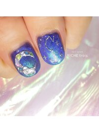 ギャラクシーな推しネイル
