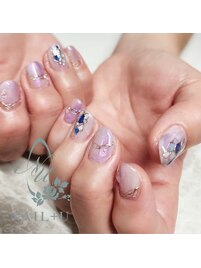 紫陽花風nail