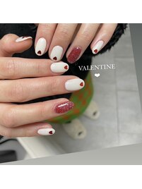 happy バレンタインネイル