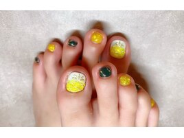 フルーツネイル夏フットハワイ